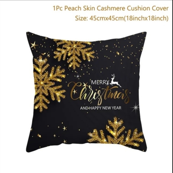 Merry Christmas Cushion Cover Ornaments set of 4 NWOT - Picture 4 of 7